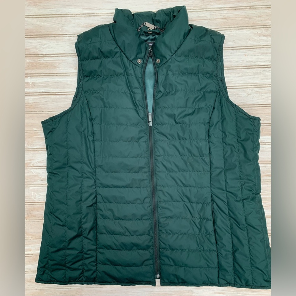 Dennis Basso Quilted Vest – Emerald Green (XL)